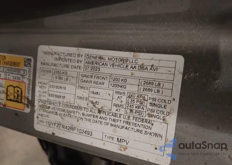 2024 Cadillac Xt4 Sport z USA, uszkodzony, nr VIN 1GYFZFR42RF102493